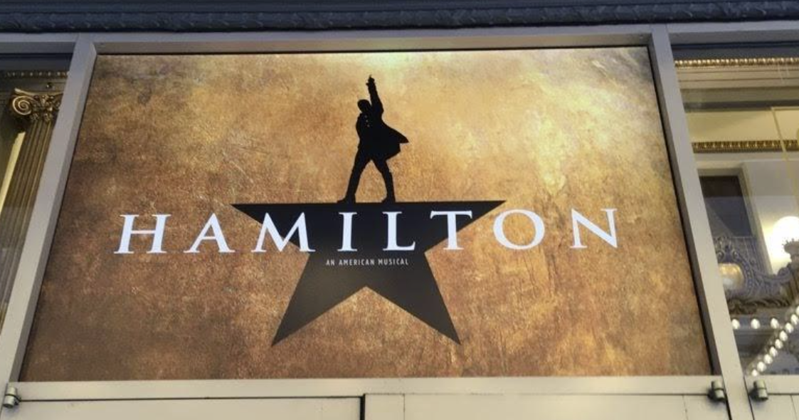 Hamilton musical on sale background